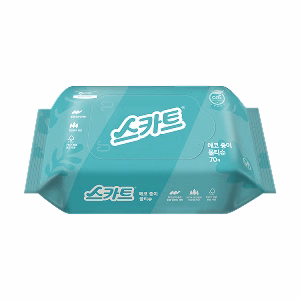 스카트 에코 종이물티슈 70매