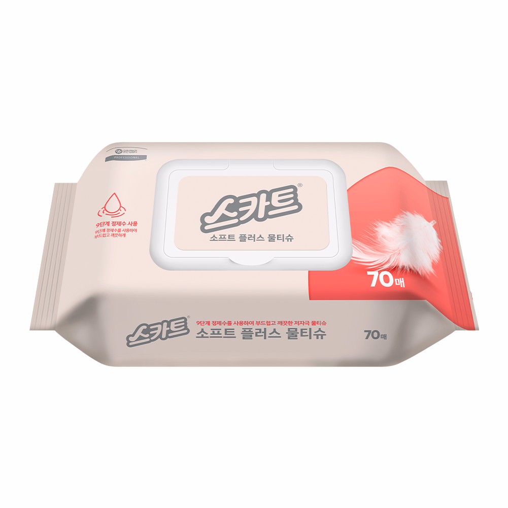 스카트 소프트플러스 물티슈 캡 70매*24